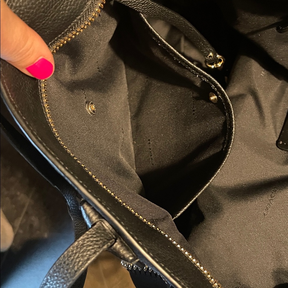 Coach Tatum Whiplash Black Tote Shoulder Bag ! - Picture 5 of 14